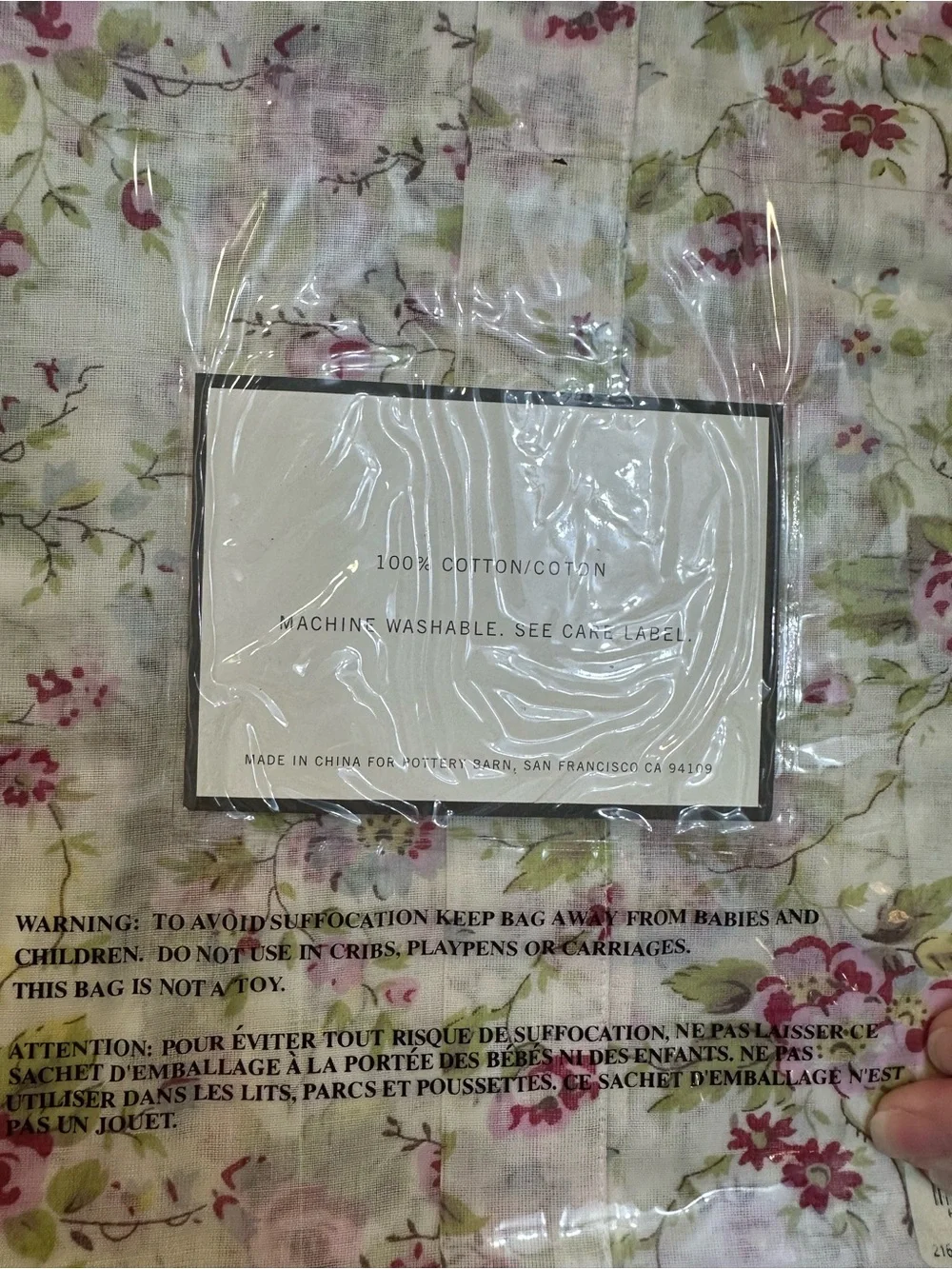 Set of 6 Pottery Barn Rebecca Sheer Roll Shade in Cream with Pink Floral